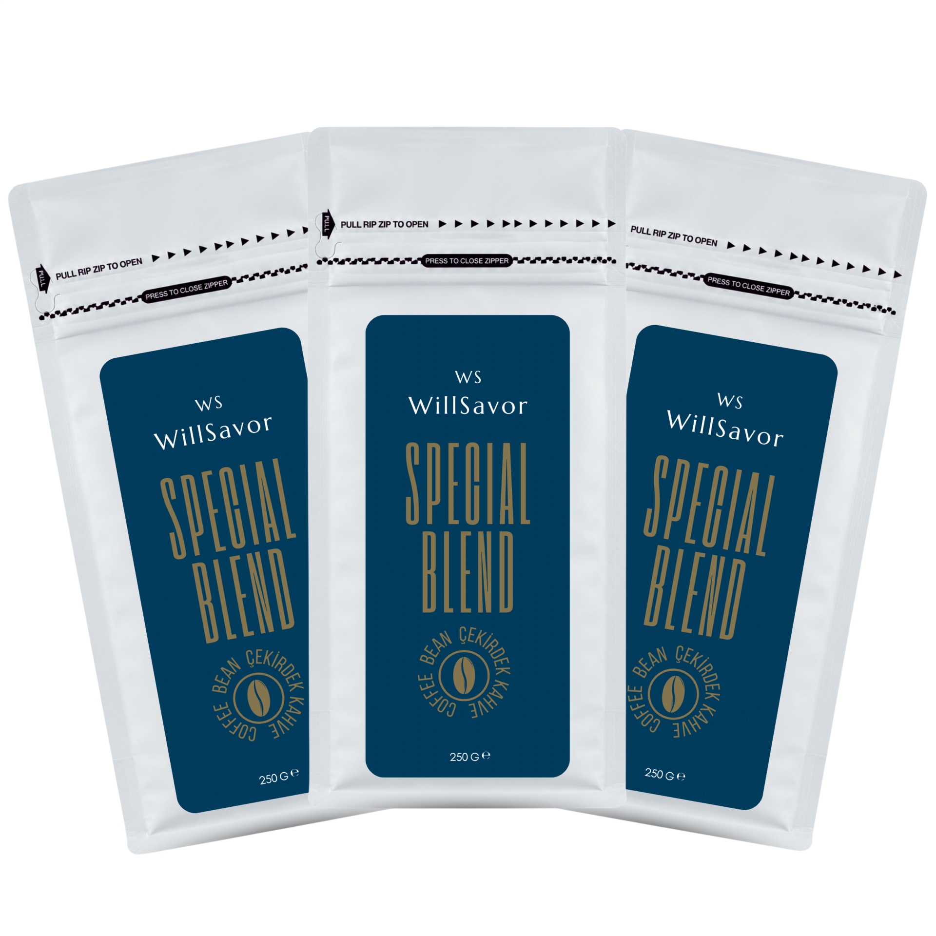 WillSavor 750 gr Avantaj Paket 3 X Special Blend %100 Arabica (ÇEKİRDEK KAHVE)