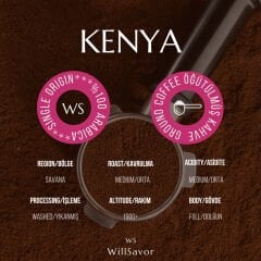 WillSavor Avantaj Tanışma Paketi Kenya + Colombia + Ethiopia Single Origin (Öğütülmüş Kahve) 750 gr