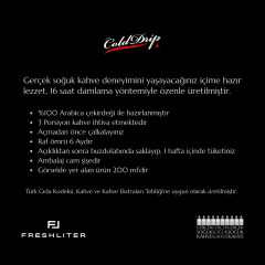 FRESHLITER Cold Drip 3 X 200 ML Soğuk Kahve